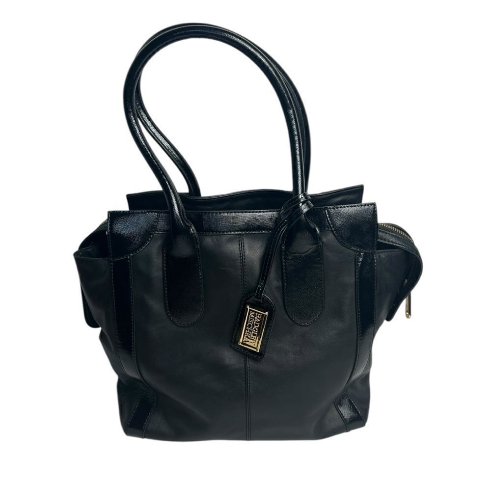 Badgley Mischka Black Leather Shoulder Bag‎